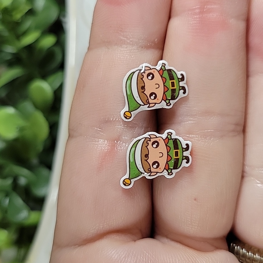 Christmas Elf Stud Earrings, unisex